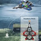 Avião RC de Combate em Espuma EPP 2.4GHz com Luzes LED – Controle Remoto para Crianças e Iniciantes