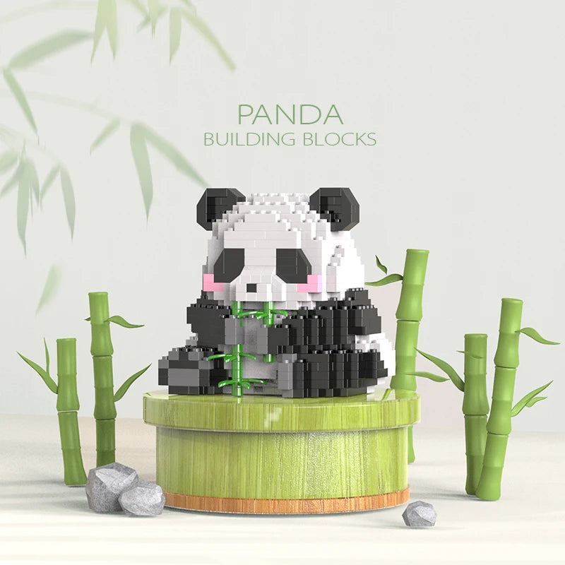 Mini Panda Chinês em Blocos de Montar – Brinquedo Educativo DIY Criativo para Crianças e Colecionadores