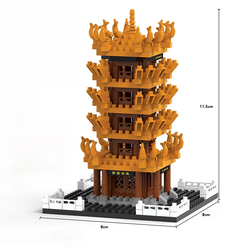 Bloques de Construcción Grúa Amarilla – Torre Educativa de Montaje para Niños