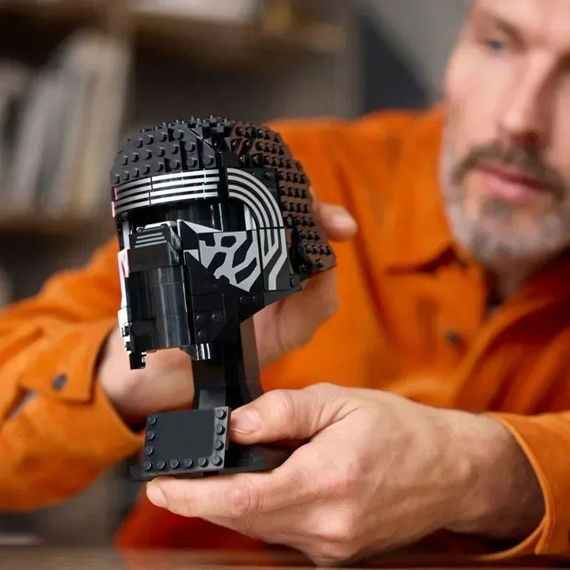 Capacete Kylo Ren Star Battle – Blocos de Montar Compatíveis com LEGO | Modelo Colecionável Star War