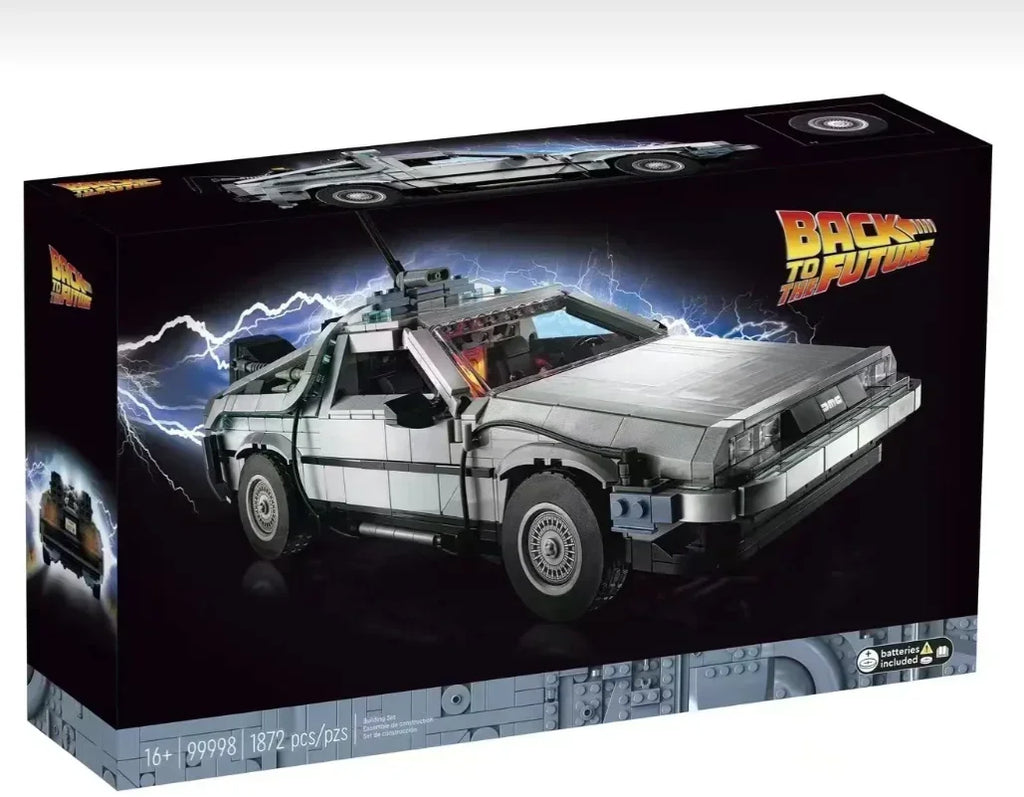 Blocos de Montar DeLorean DMC‑12 10300 – Carro do Filme De Volta para o Futuro – 1872 Peças – Kit de Construção Colecionável