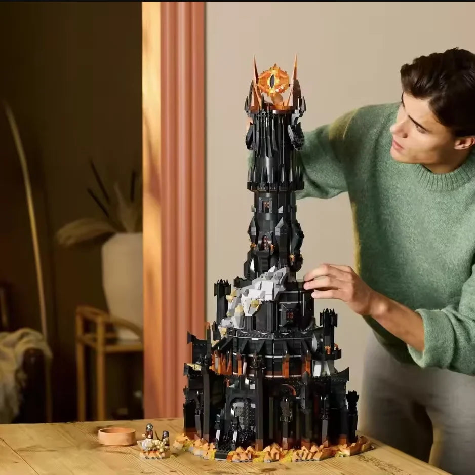 Kit de Blocos de Montar Torre Negra 5471 Peças – Modelo Dark MOC Criativo Compatível com LEGO para Adultos