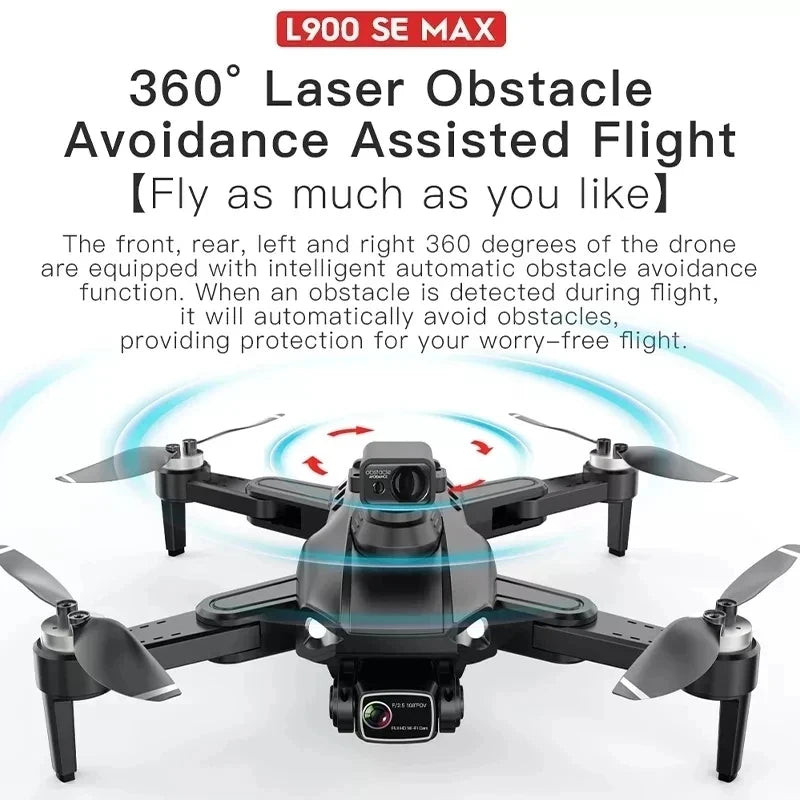 Drone L900 Pro SE MAX GPS 4K – Cámara Dual HD, 5G WiFi y Radar de Obstáculos 360°