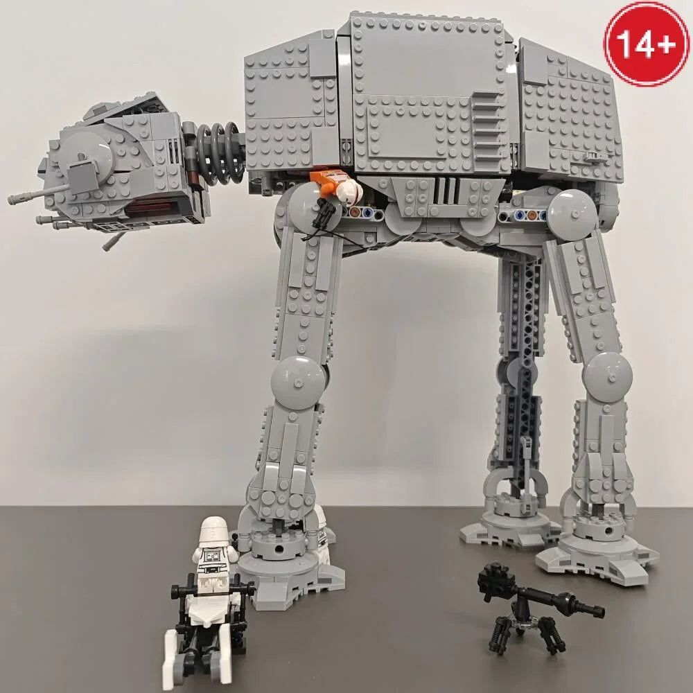 Blocos de Montagem AT-AT Hoth Battle 1267 Peças – Walker Motorizado com Snowtroopers | Star War Presente Colecionável +14