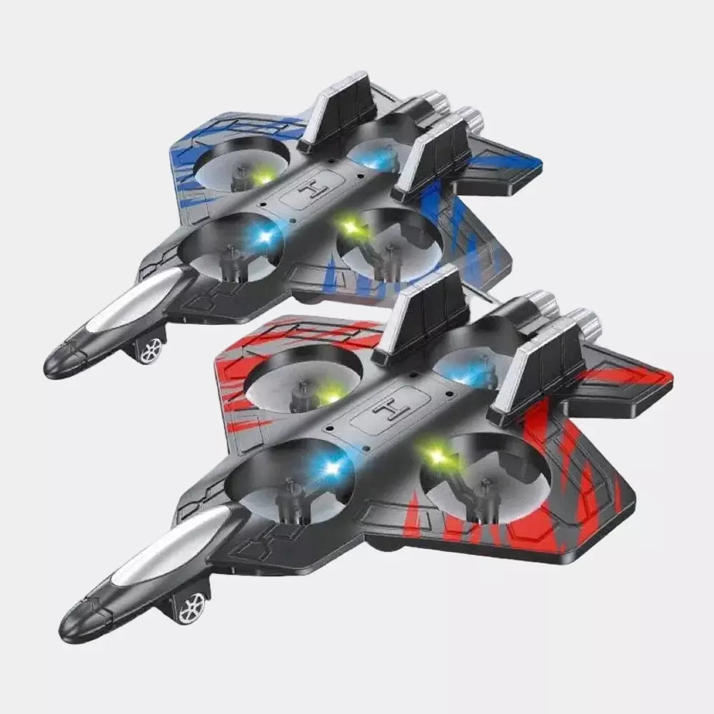 Avião RC de Combate em Espuma EPP 2.4GHz com Luzes LED – Controle Remoto para Crianças e Iniciantes