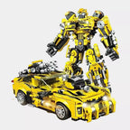 Transformers - Kit de Blocos de Montagem ABS 1060 Peças – Modelo 2 em 1 Criativo para Adultos, Decoração e Presente