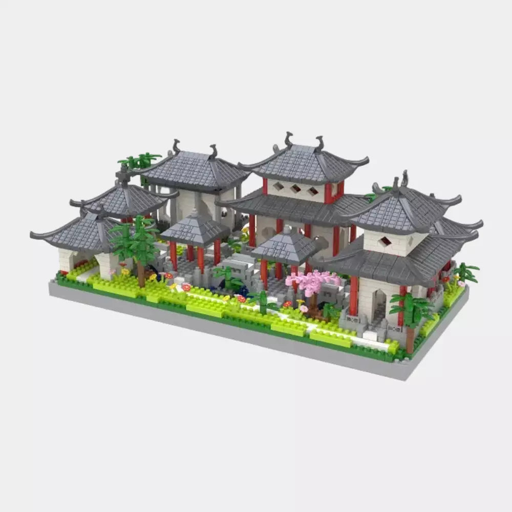 Blocos de Montagem Micro Suzhou Garden – Puzzle de Construção Estilo Étnico em Mini Blocos