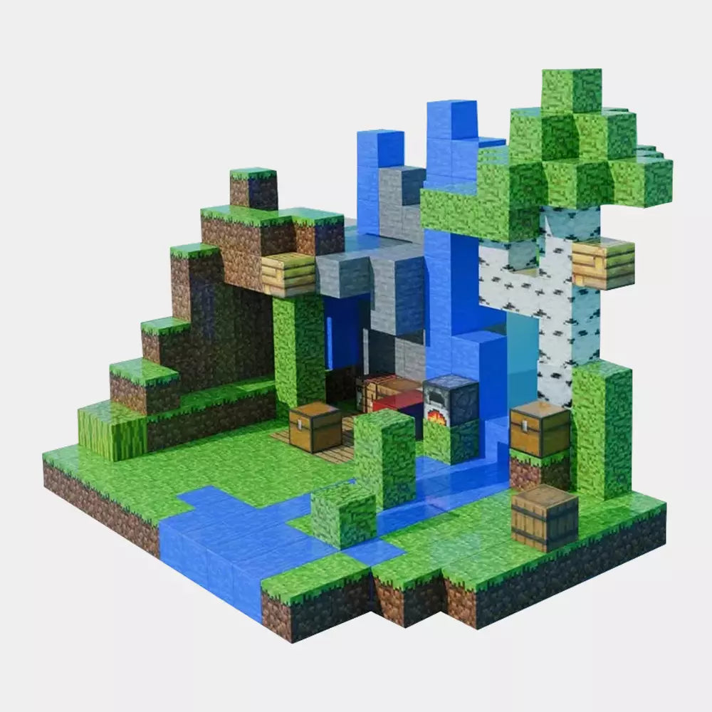 Blocos de Construção Magnéticos Montessori – Brinquedo Educativo STEM Sensorial para Crianças 3+ Anos