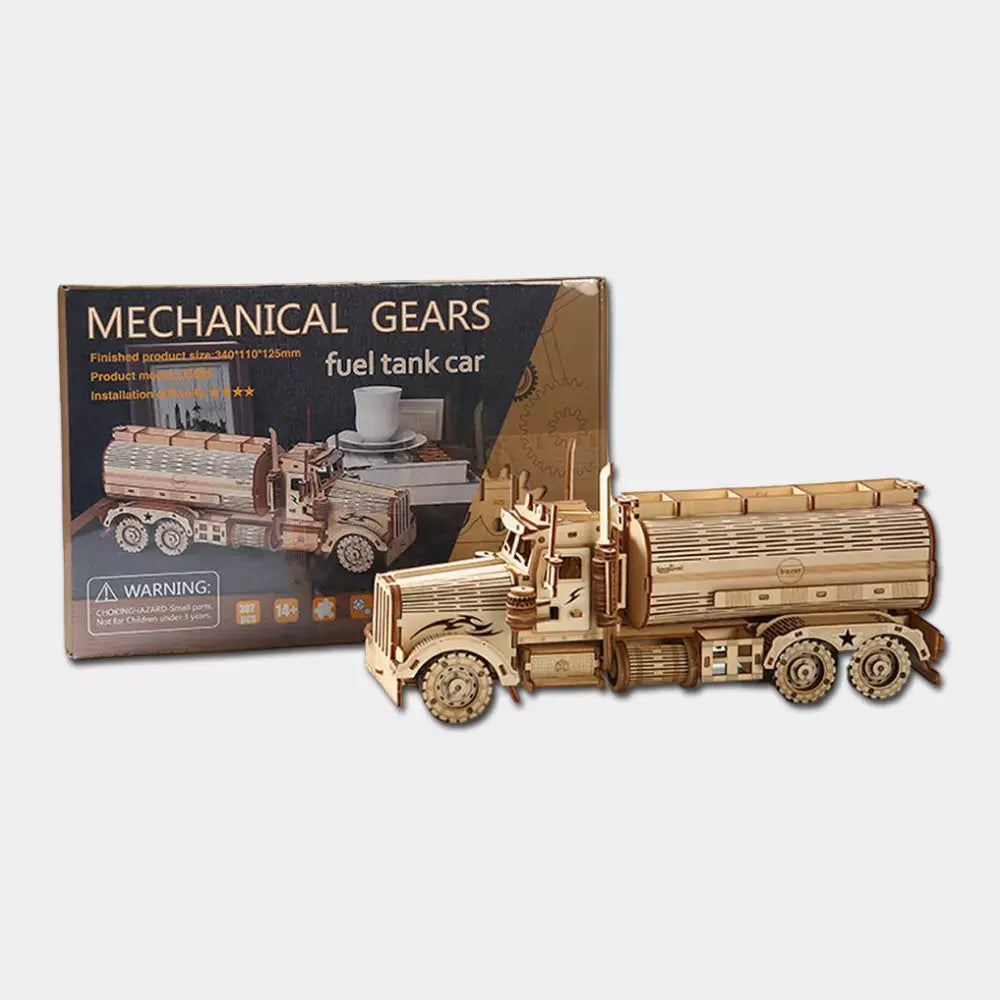 Quebra-Cabeça 3D de Madeira DIY Caminhão Cofrinho – Modelo Veículo para Montagem, Presente Criativo para Adultos e Jovens