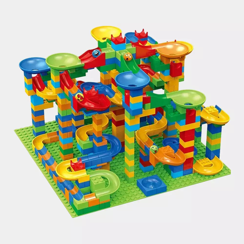 Pista de Canicas Educativa con Bloques de Construcción (84 a 504 Piezas) – Creatividad y Lógica