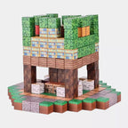 Blocos Magnéticos de Construção 500 Peças DIY – Mini Mundo Magnético Educativo para Crianças e Adultos