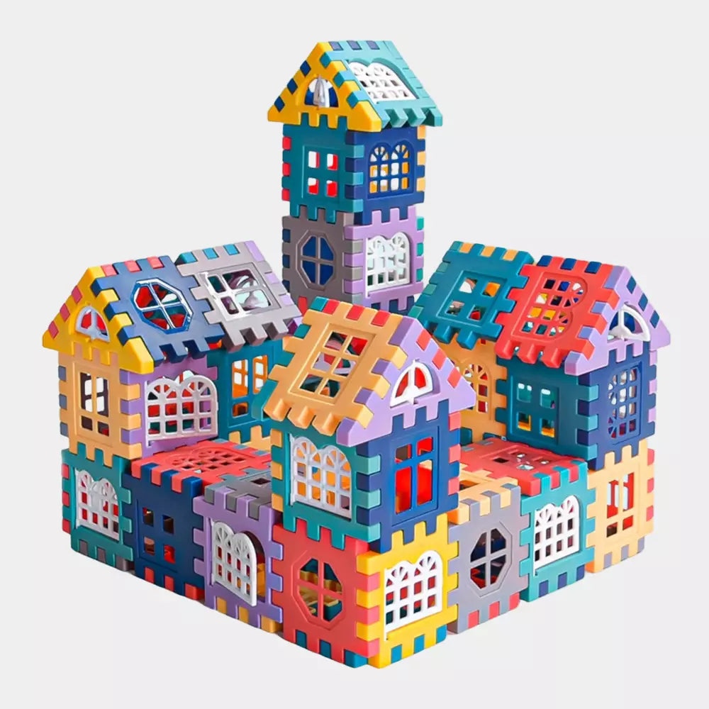 Bloques de Construcción Casa a Gran Escala con Diseño de Ventanas – Juguete Educativo para Niños y Niñas