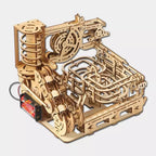 Ury Rompecabezas 3D de Madera con Pista de Canicas Eléctrica – Catapulta Mecánica Educativa DIY con 7 Bolas