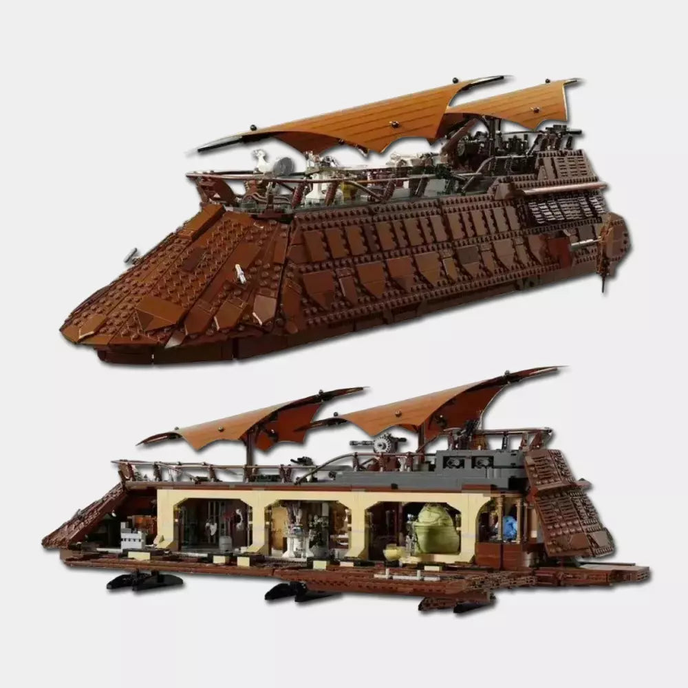 MOC UCS Jabba’s Sail Barge – Blocos de Construção Compatíveis com LEGO, Kit Educativo Colecionável, Presente de Natal
