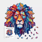 Puzzle de Madera León Irregular | Rompecabezas Creativo