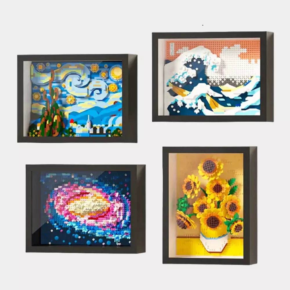 Obras de Arte Famosas em Blocos de Construção – Van Gogh, Noite Estrelada e Onda de Kanagawa