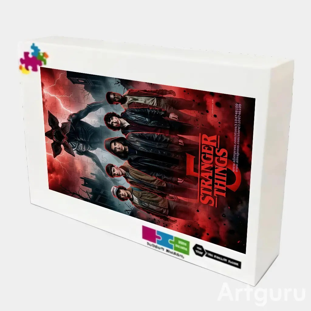 Quebra-Cabeça Stranger Things em Madeira 108 a 1500 Peças – Puzzle Educativo para Crianças e Adultos, Presente Criativo