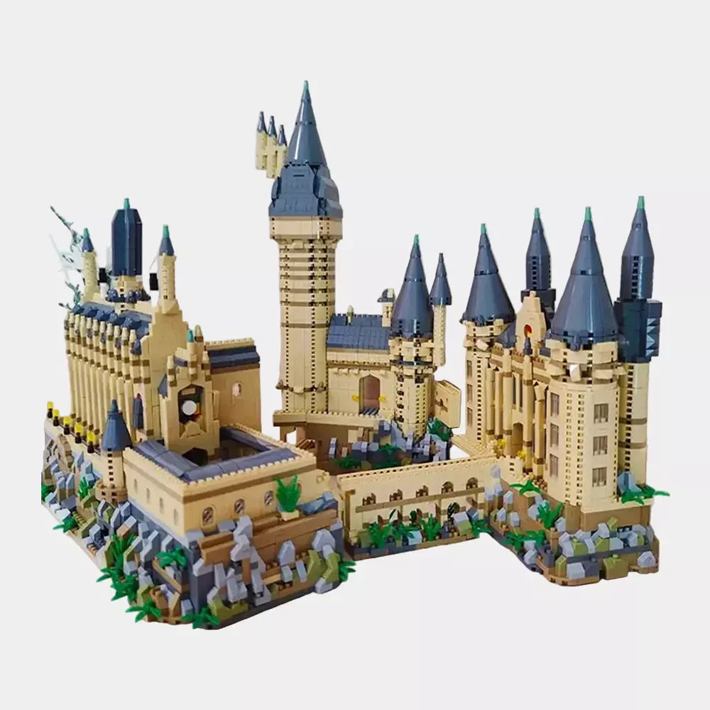 Castelo Mágico Hogwarts MOC 2025 – Blocos de Montar Micro Arquitetura Criativa | Modelo Cenário Decorativo